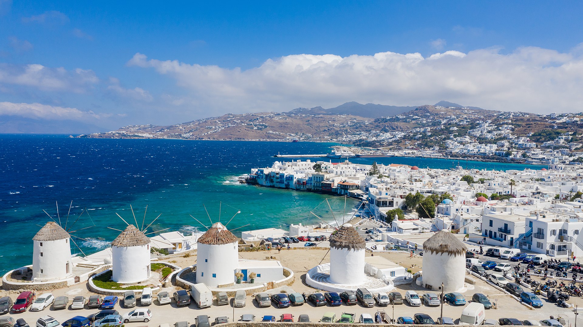 the windmills in mykonos greece 50661524068