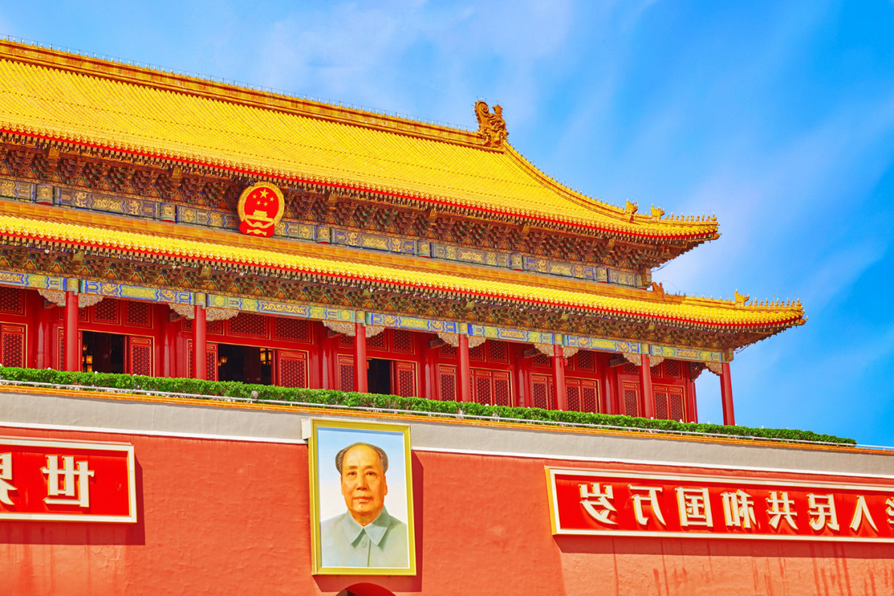 tiananmen square gate heavenly peace entrance palace museum beijing