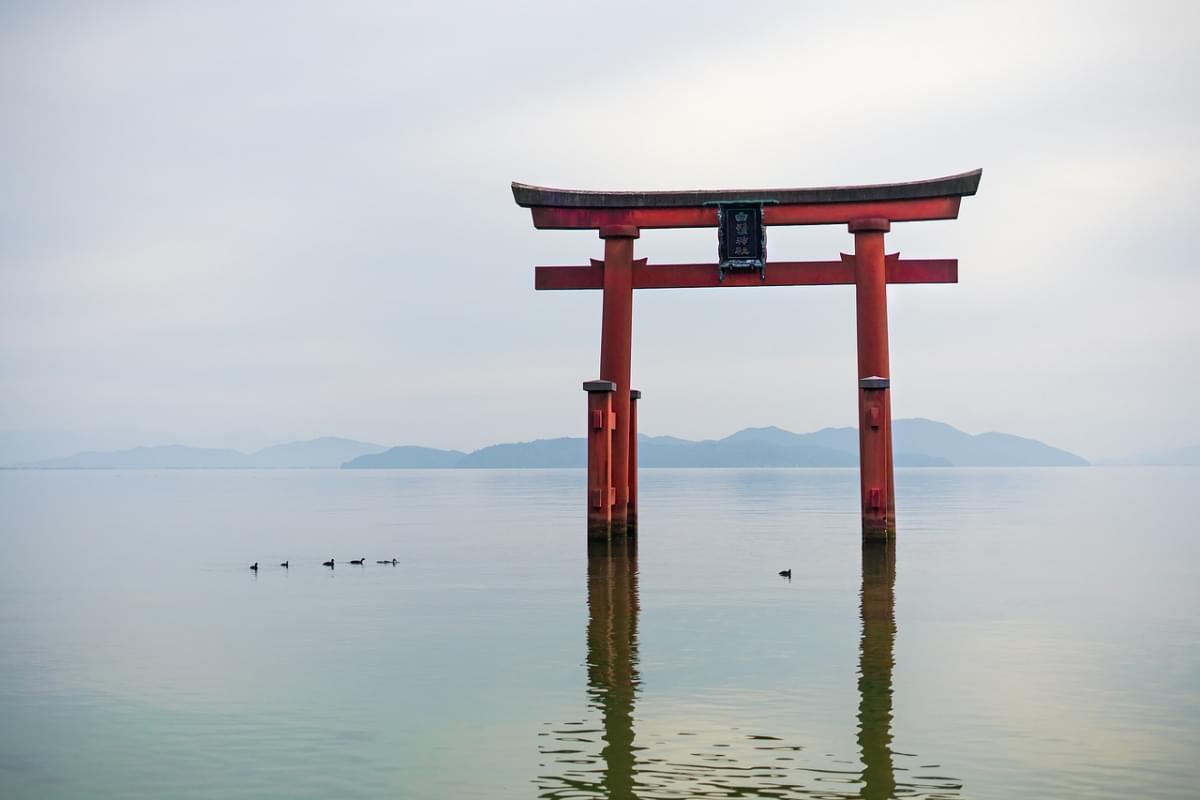 torii mare giappone santuario