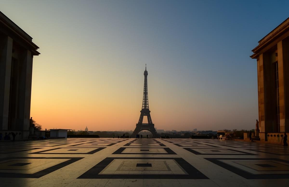 torre eiffel sunrise parigi