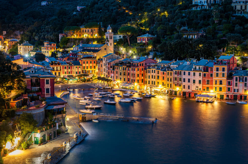 townscape portofino by night