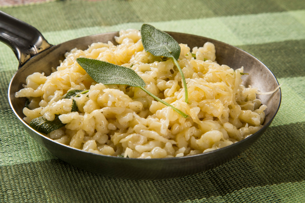 traditional bavarian spatzle boiled egg noodles