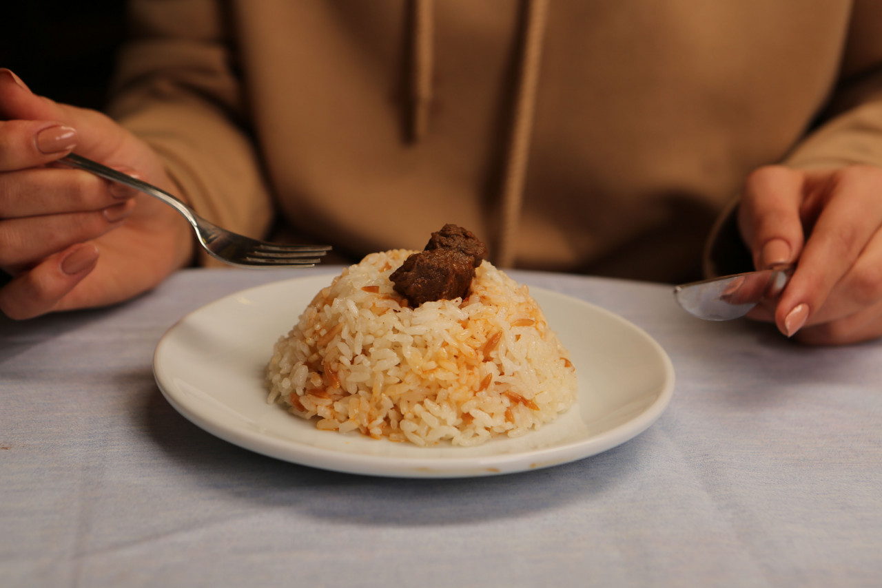 traditional delicious turkish food turkish style rice pilaf pirinc pilavi