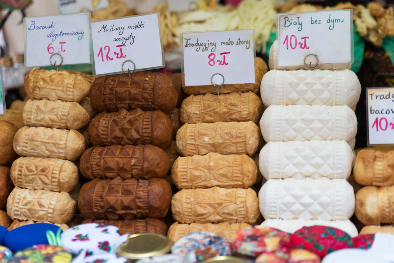 traditional polish smoked cheese oscypek