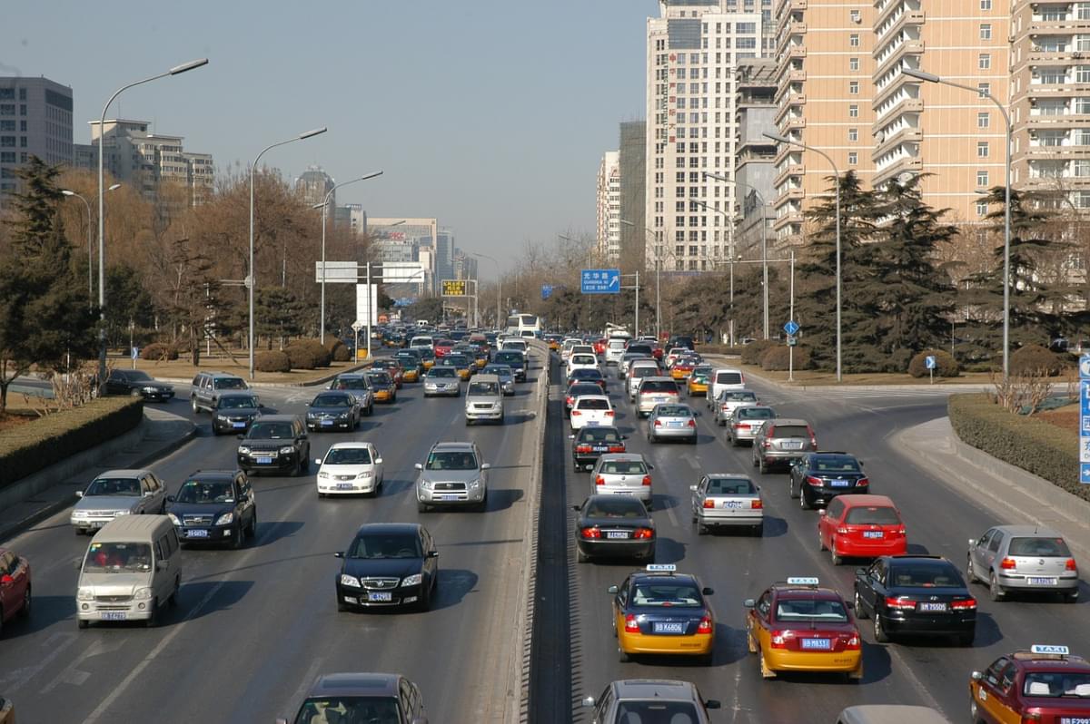 Traffico Citta Urbano Auto Pechino