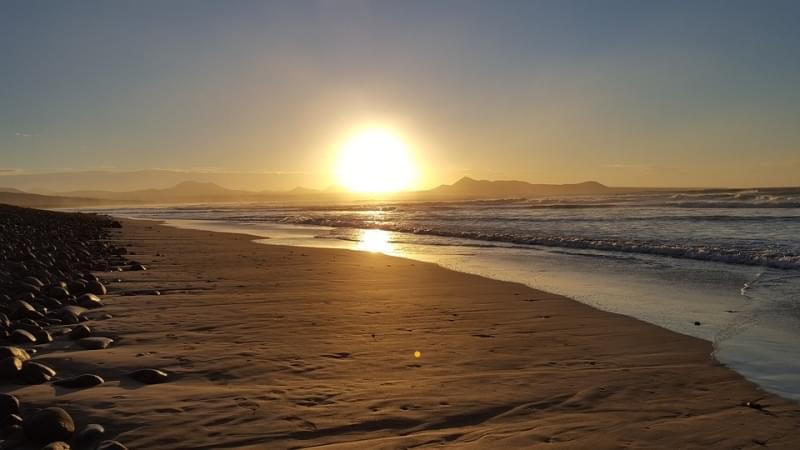 tramonto a lanzarote, canarie