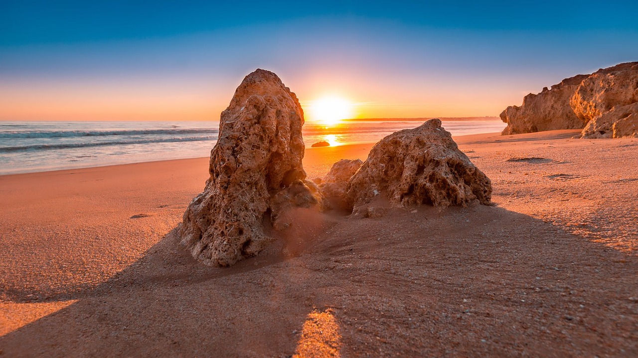 tramonto beach algarve portogallo 1