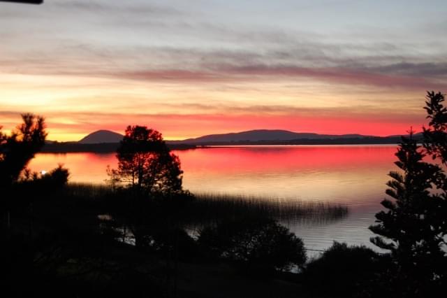 tramonto laguna uruguay