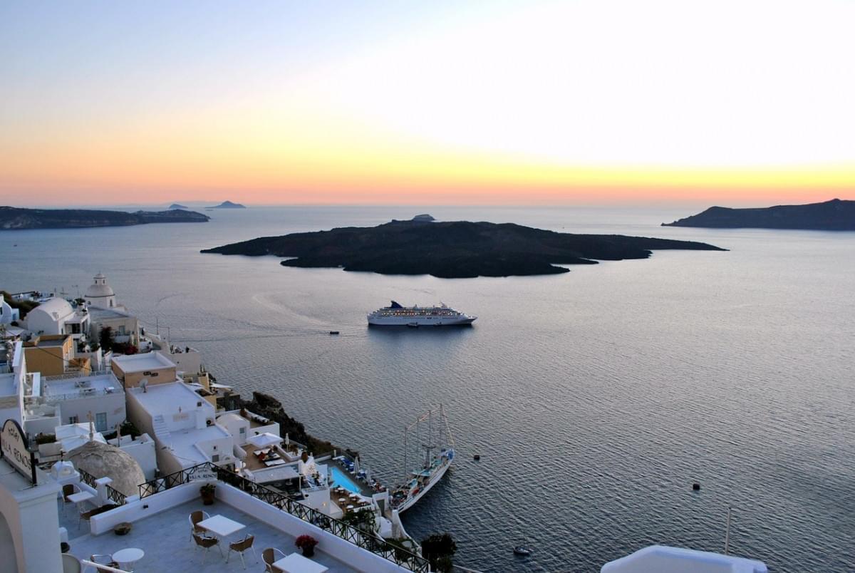 tramonto santorini isola vacanza