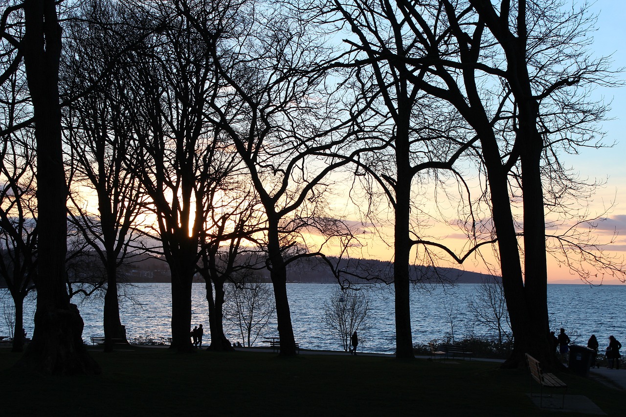 tramonto spiaggia di kitsilano