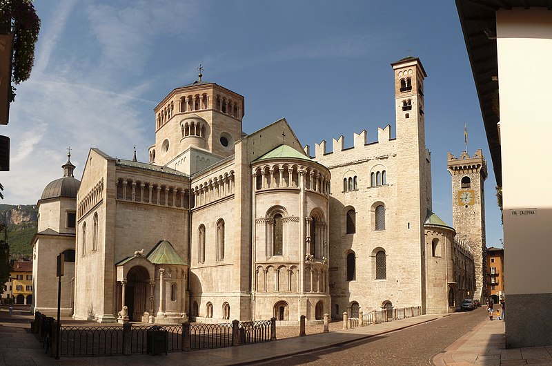 trento cathedral of saint vigilius from east