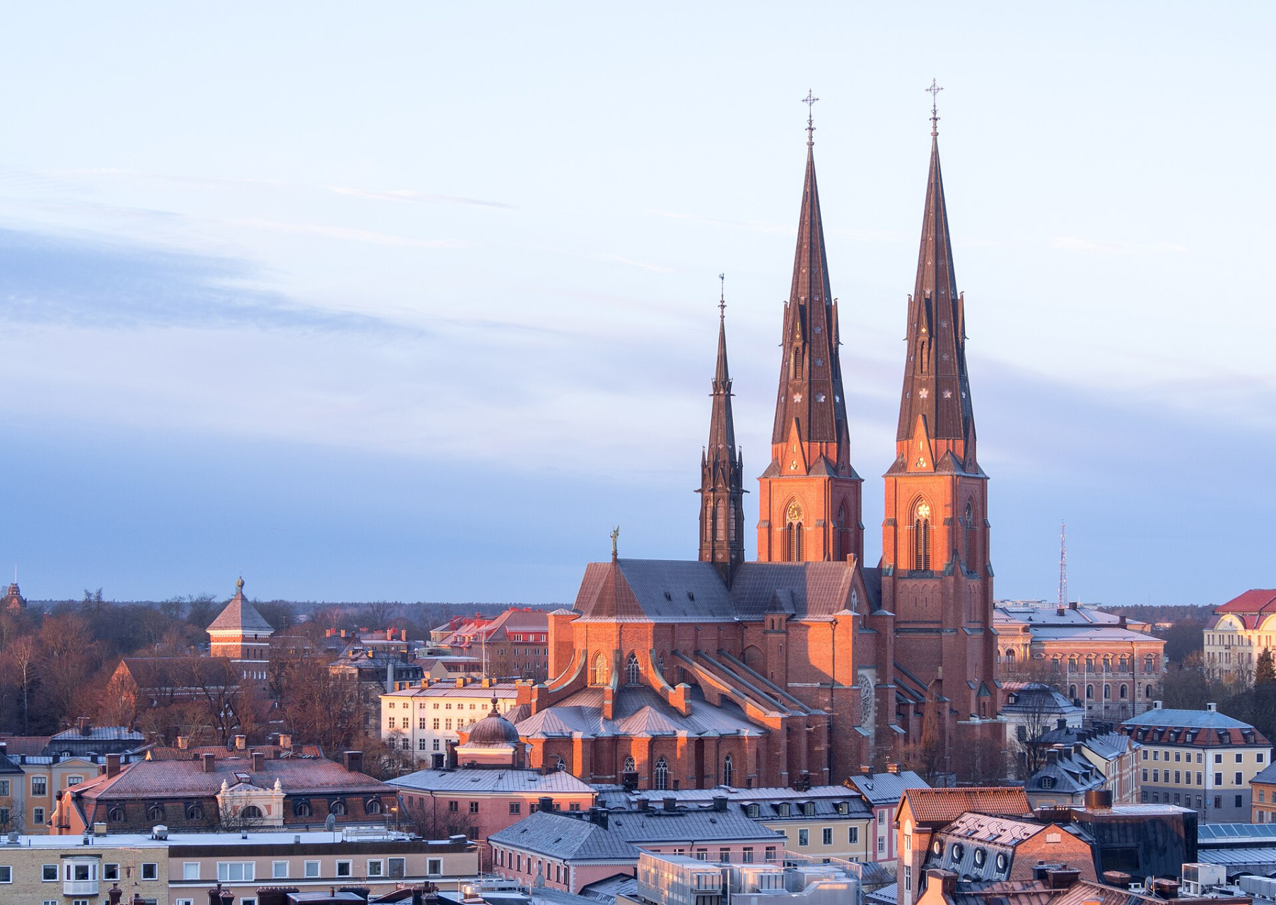 uppsala cathedral in february