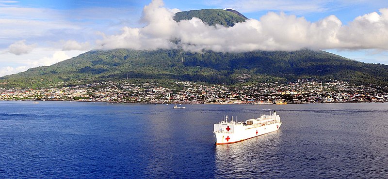 usns mercy off the coast of ambon indonesia