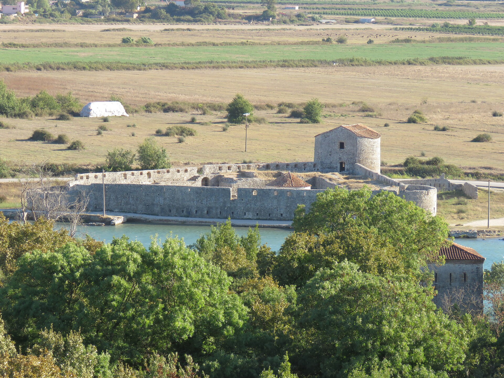 venetian triangular castle seen from butrint castle september 2022 02