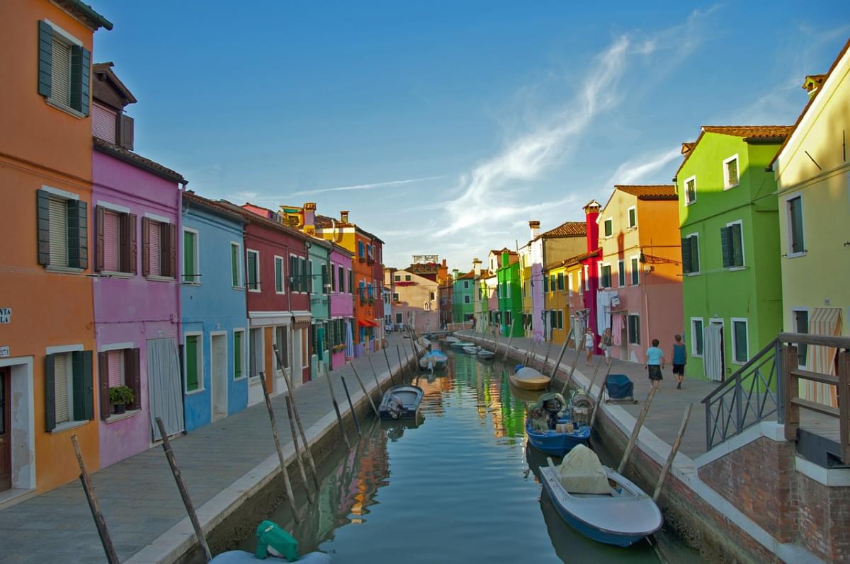 venezia burano case colorate