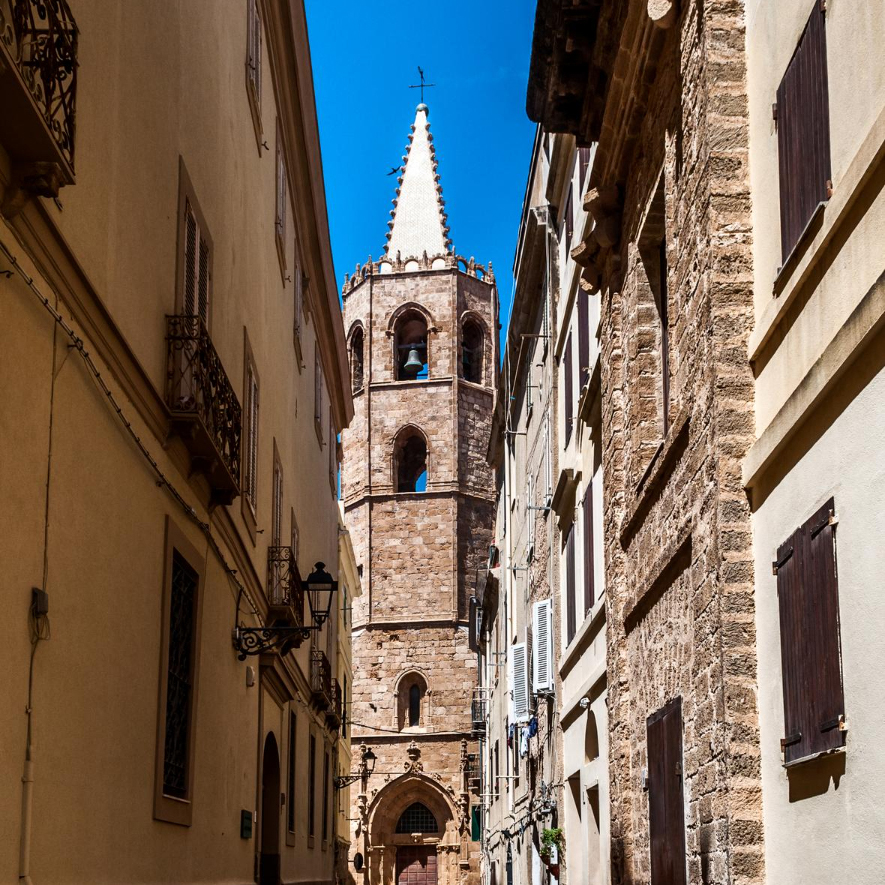 view cathedral immaculate santa maria alghero