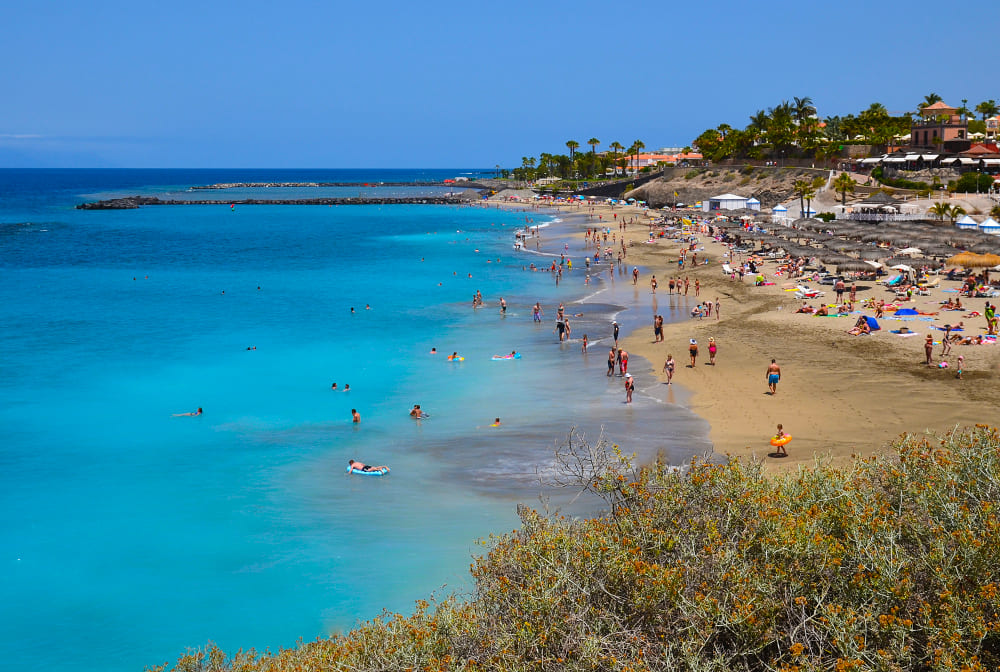 view el duque beach costa adeje tenerife canary islands spain