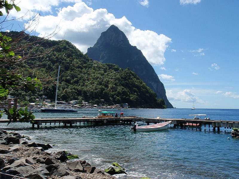 view from soufriere saint lucia