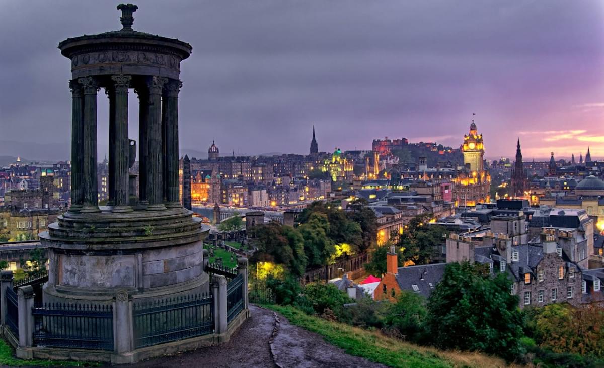 view of edinburgh from calton hill