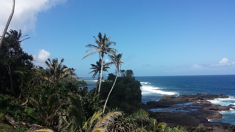 view of the south eastern coast of upolu samoa