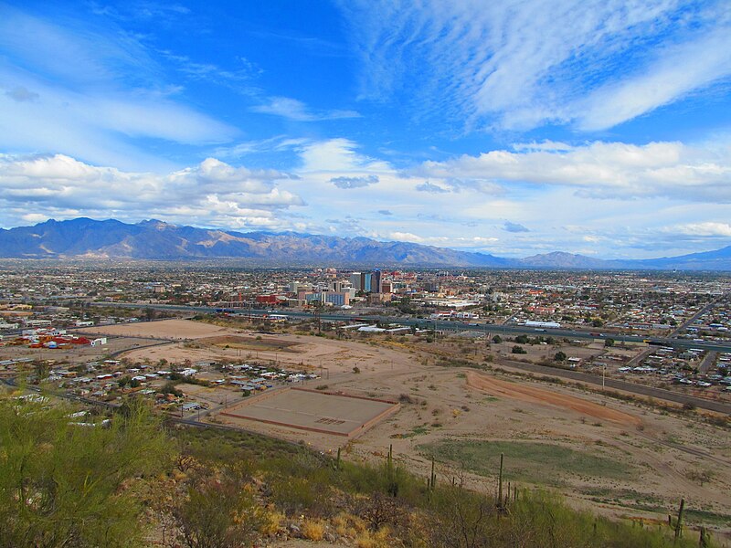 view of tucson from sentinel peak