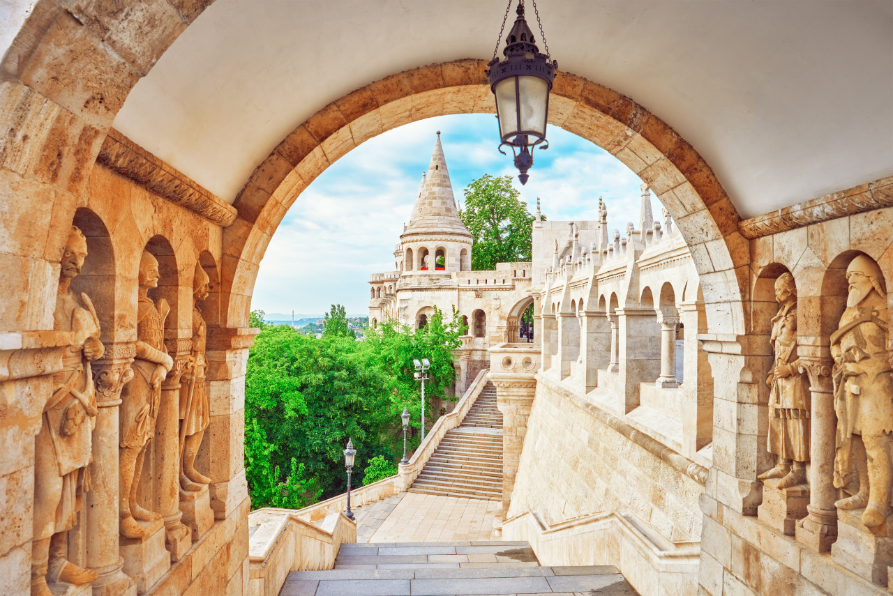 view old fisherman bastion budapest arch gallery
