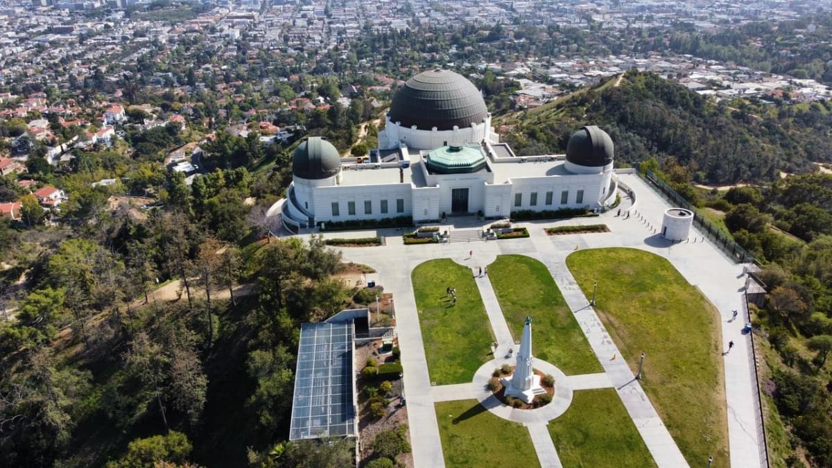 view on griffith park and the city from above