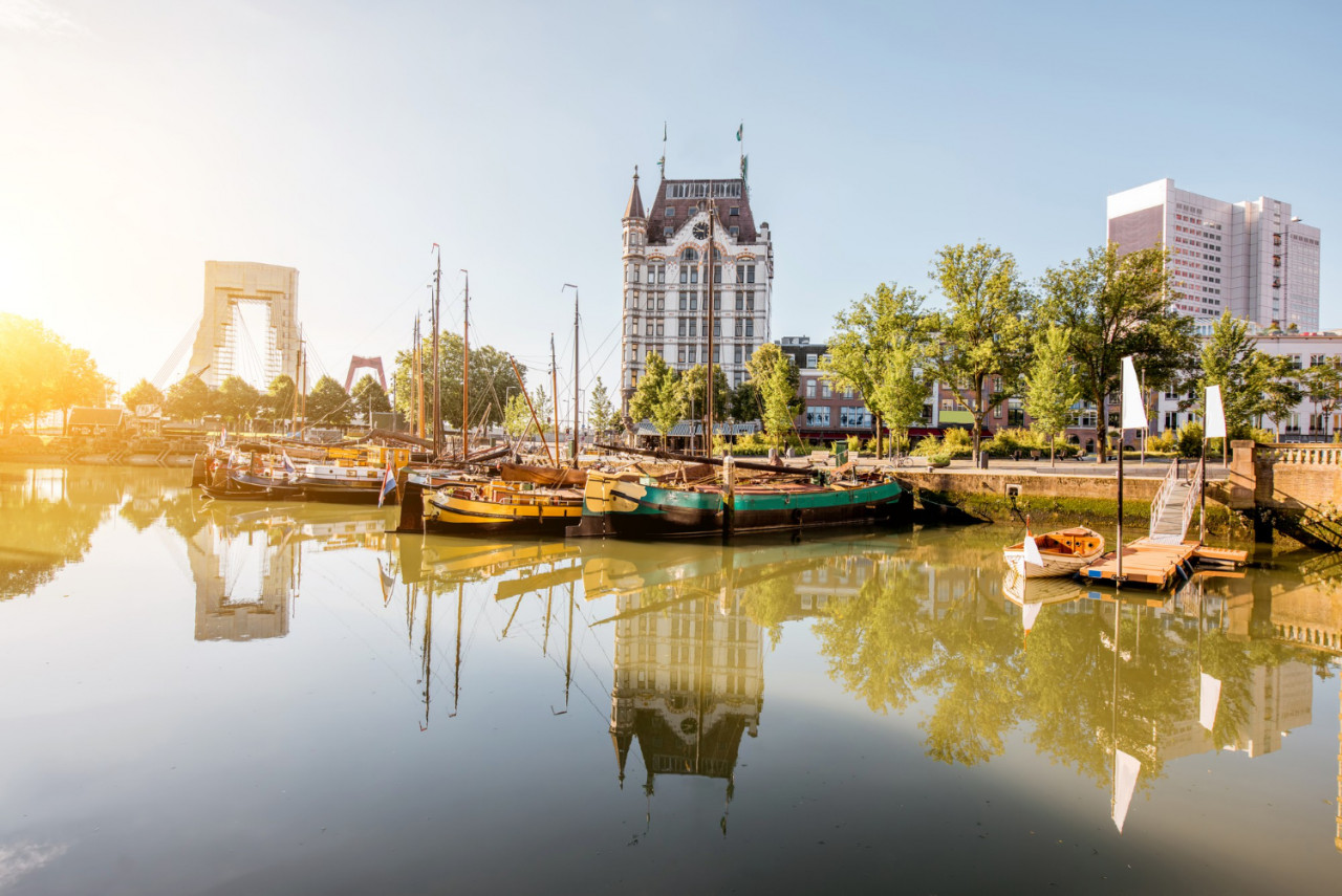 view oude haven historical centre rotterdam city during sunny weather 1