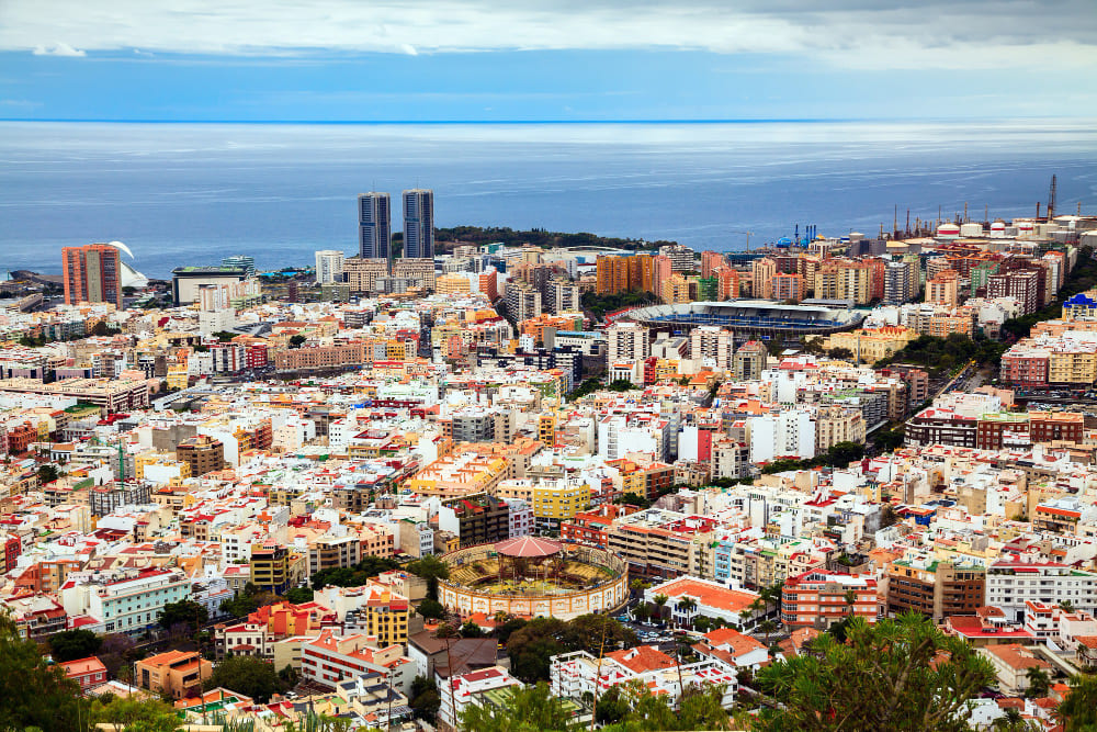 vista aerea di santa cruz de tenerife isole canarie spagna