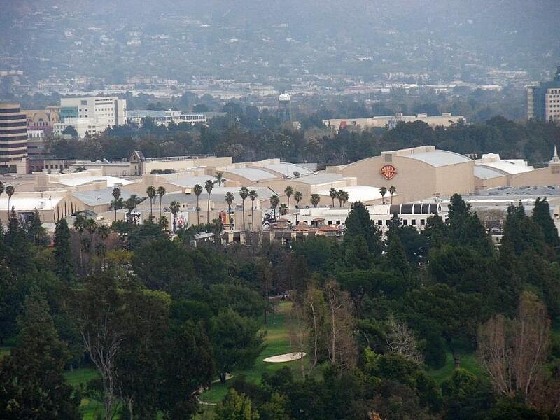 warner bros studios burbank seen from universal