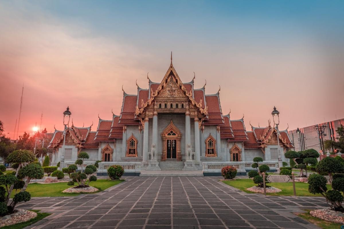 wat benchamabophit temple in bangkok thailand