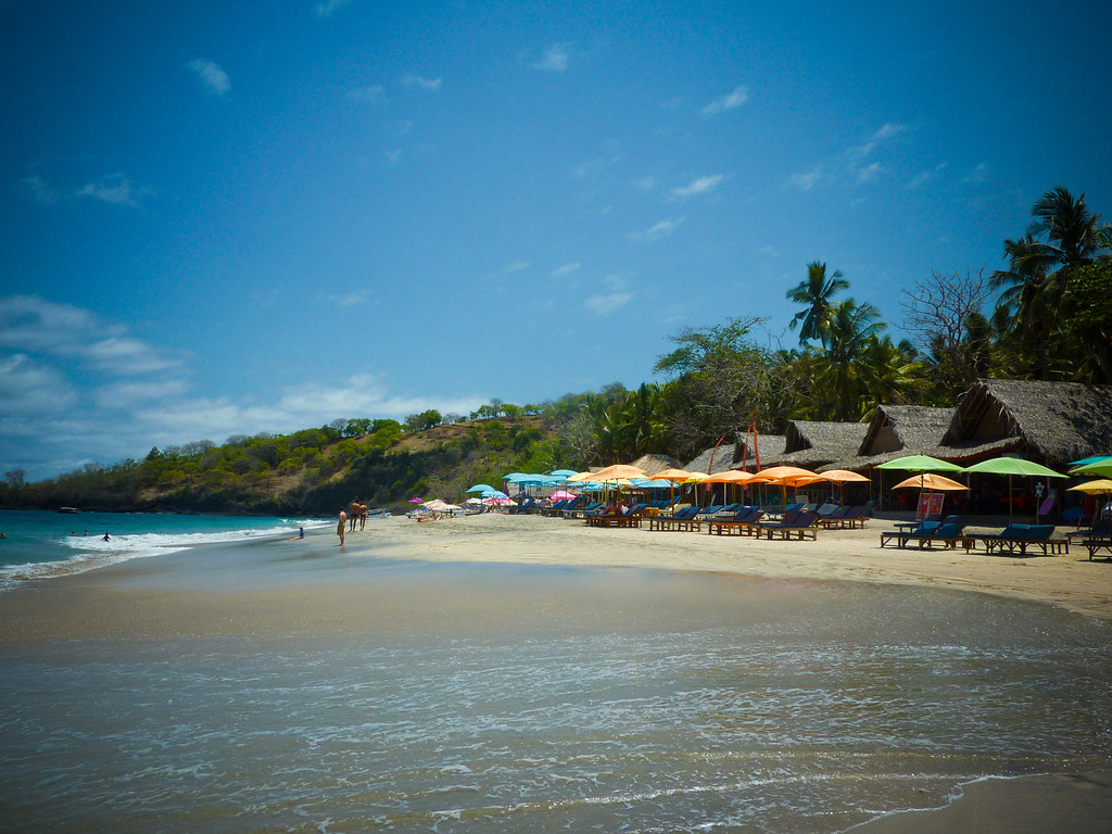 white sand beach in padangbai bali