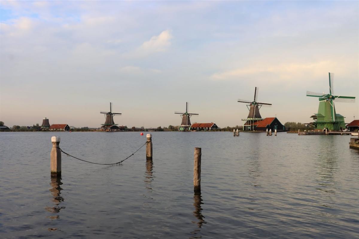 windmills in de zaanse schans netherland 1