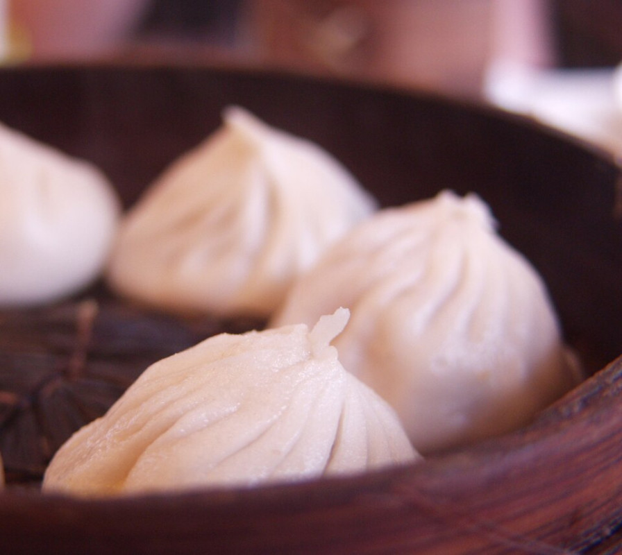 xiao long bao closeup in shanghai