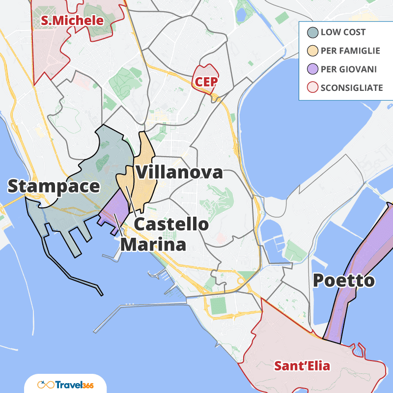 zone consigliate dove dormire cagliari