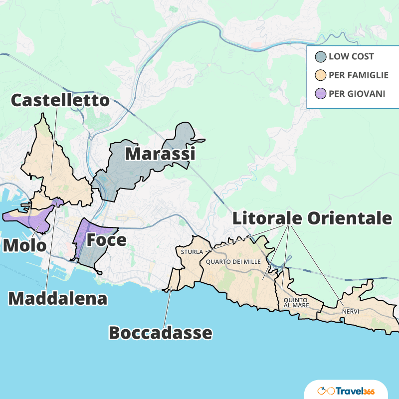 zone consigliate dove dormire genova