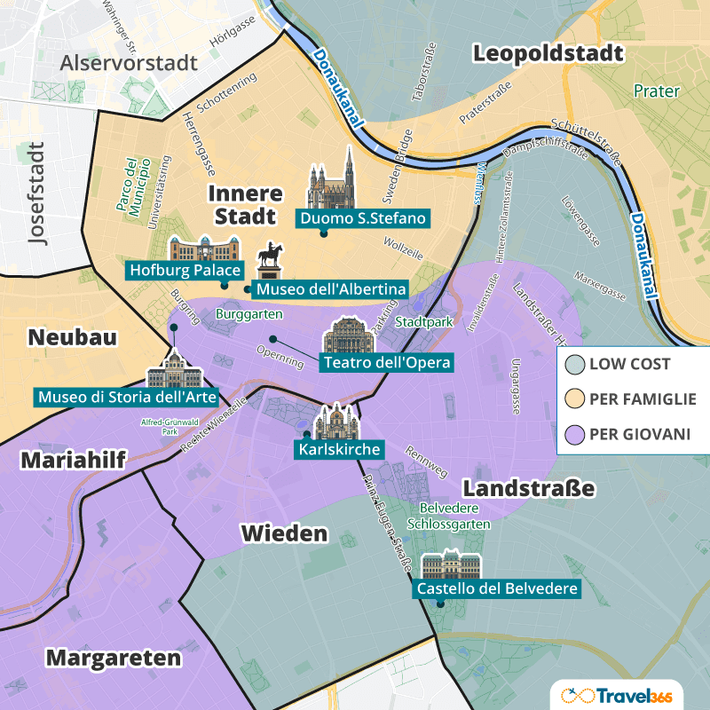 zone consigliate dove dormire vienna