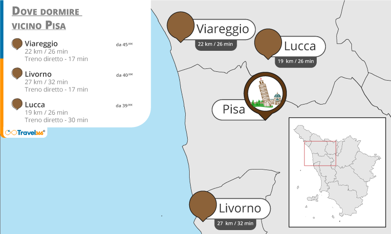 zone nei dintorni di pisa dove dormire