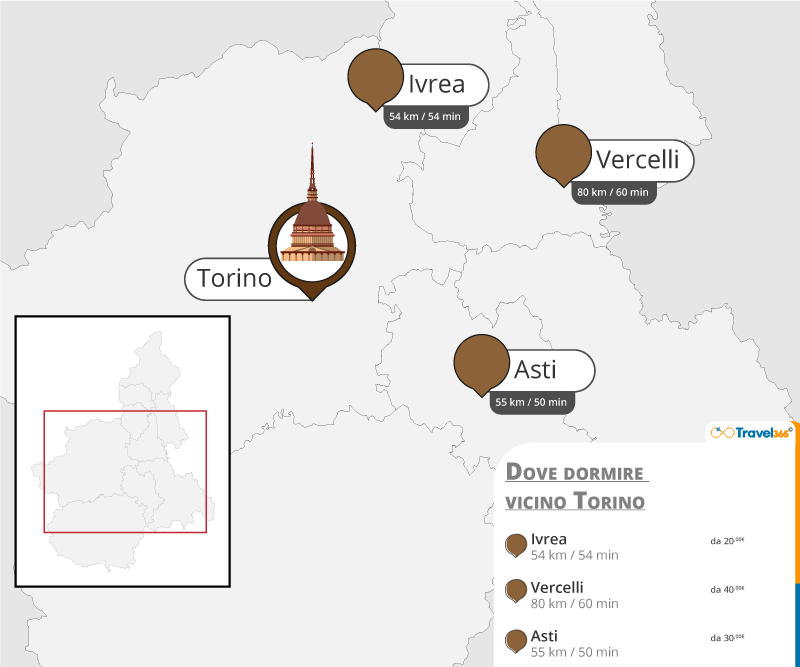 zone nei dintorni di torino dove dormire
